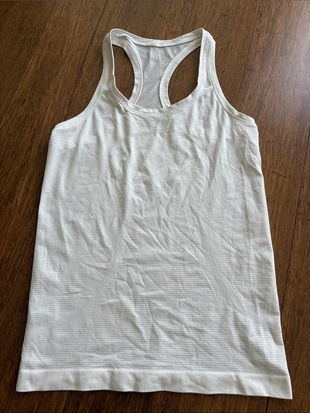 Lululemon Classic white ribbed Racerback Tank Top, 8